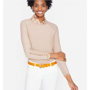 Womens Sweaters | J.McLaughlin Janie Sweater in Stripe Cream/Lt Coffee - M